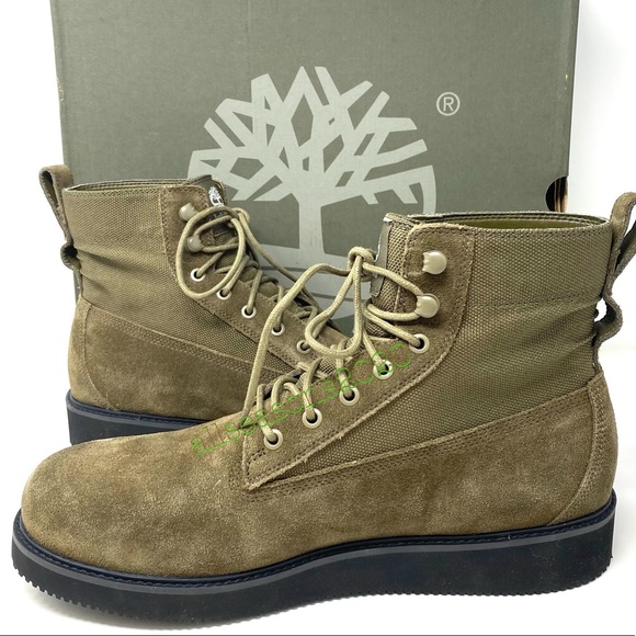Timberland 6”Prm Vibram WP Mid Men Boot Green Sued - Picture 11 of 12